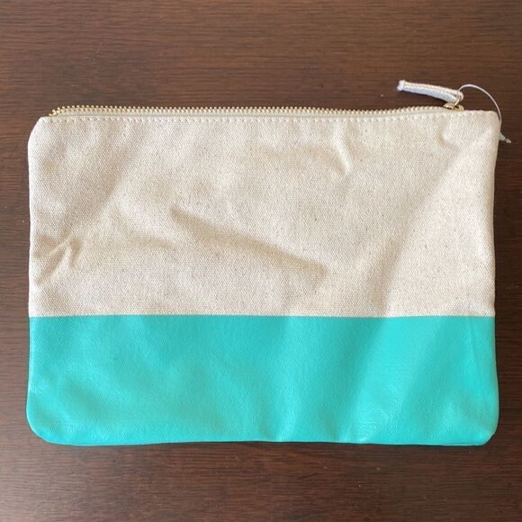 Paper source zipper pouch cream and turquoise - Picture 2 of 6